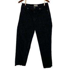 Everlane The Way High Jean Raw Hem Black Sz 31 LONG